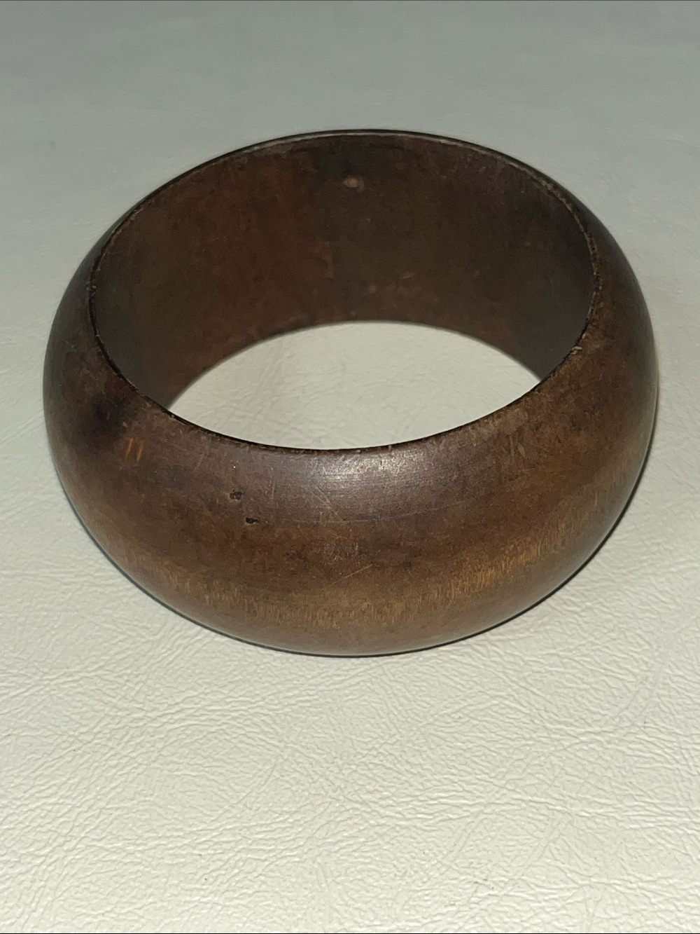 Men's Brown Wooden Bangle Bracelet — Simple Natural Accessory